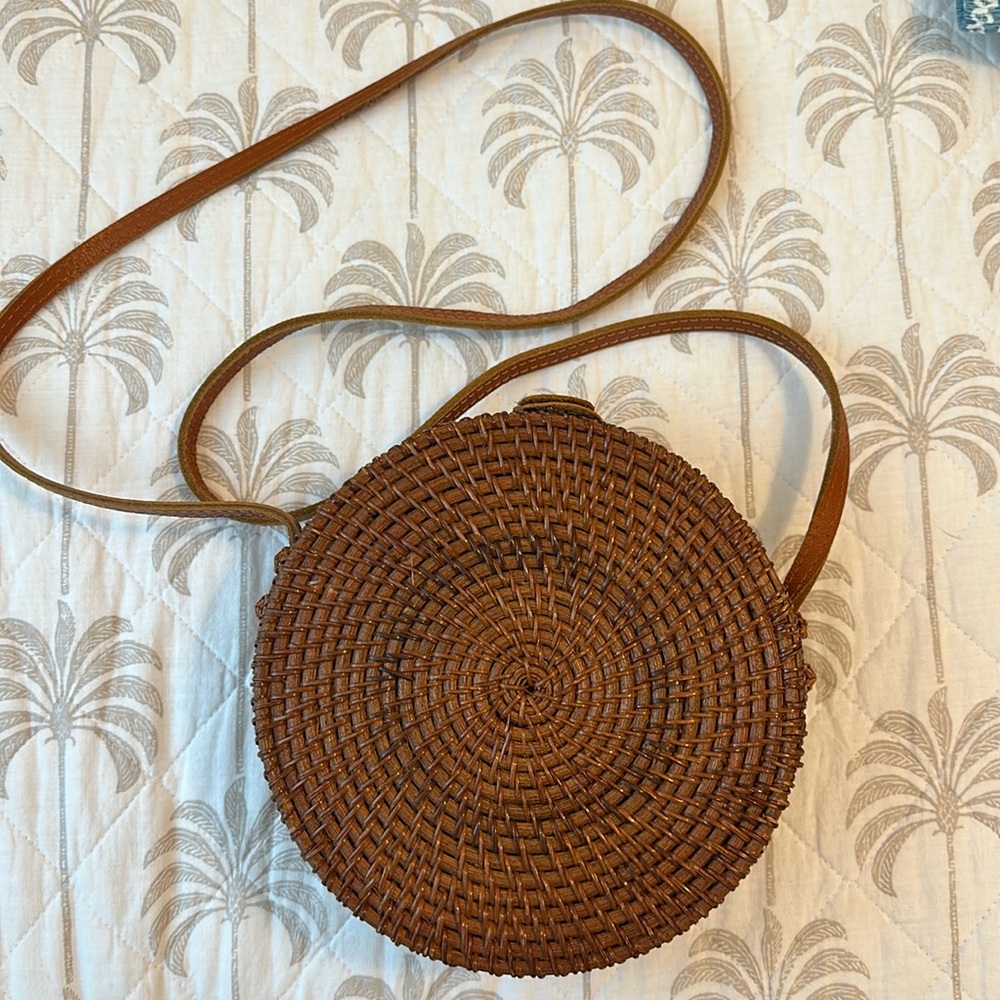 Raffia Round Bag